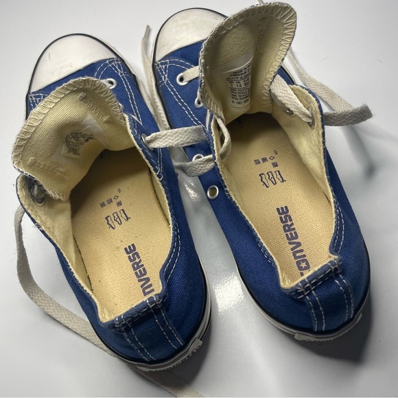 Converse All Star Low Tops Kids Size 2 Blue Shoes PRELOVED Chucks - Picture 9 of 15